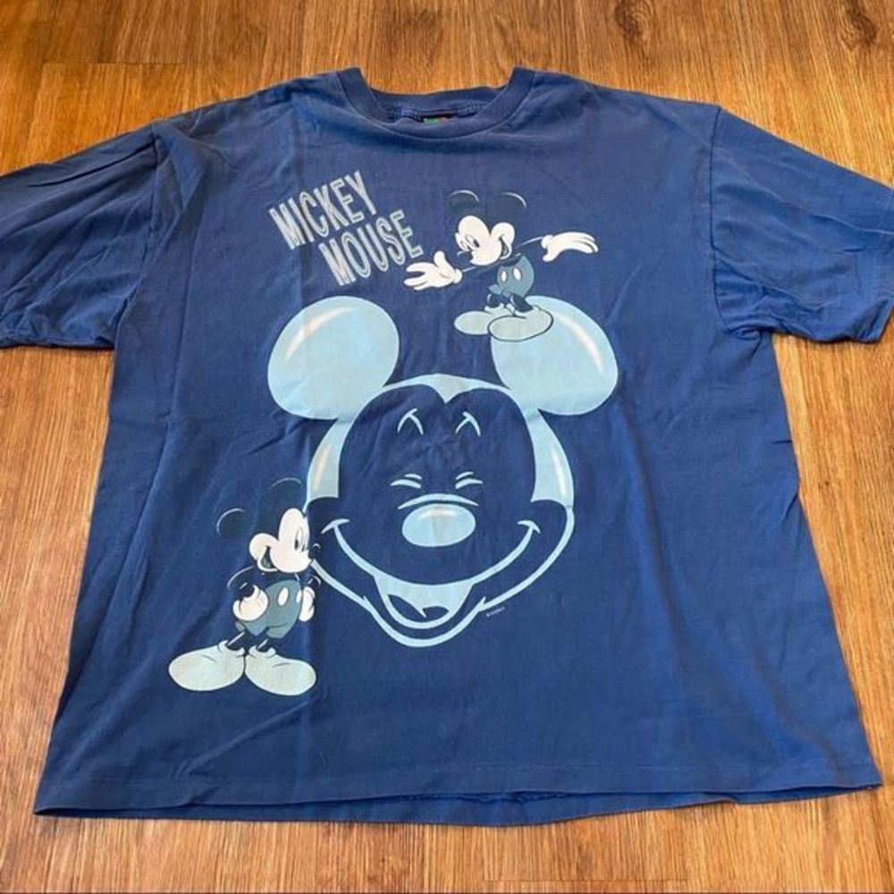 Vtg Disney Mickey Unlimited Mickey Mouse Shirt‎ Single Stitch Blue Size XL